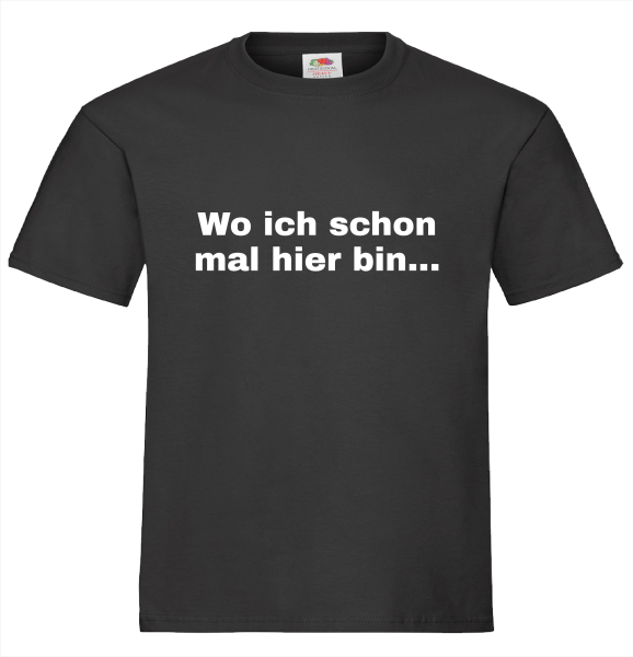 "Ich bin hier" T-Shirt unisex schwarz
